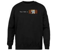MAGITONE Tener Un Corazón De Gatos Jersey Negro Unisex Sin Género Cuello Redondo Unisex Black Jumper Genderless Crewneck