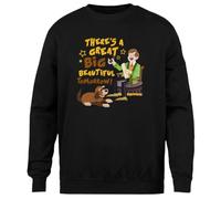 MAGITONE There S A Great Big Beautiful Jersey Negro Unisex Cuello Redondo Sin Género Unisex Black Jumper Genderless Crewneck