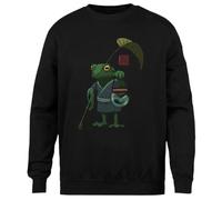 MAGITONE Una Rana Y Su Hijo Activos Jersey Negro Unisex Sin Género Cuello Redondo Unisex Black Jumper Genderless Crewneck