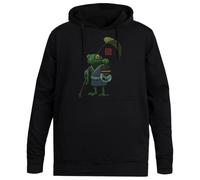MAGITONE Una Rana Y Su Hijo Activos Sudadera con Capucha Negra Unisex Sin Género Unisex Black Hoodie Men Women