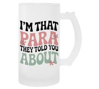 MAGITONE Yo Soy Ese Para Del Que Te Hablaron Taza De Bebida Con Mango De Taza De Cerveza De Vidrio Glass Beer Cup Handled Beverage Mug