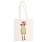 Magitone Youre A Cowboy Like Me Frog Totebag Unisex Saco Compras Beige Reutilizable