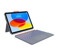 Magitype Funda con teclado compatible con iPad de 10ª generación: Bluetooth inalámbrico desmontable soporte magnético teclado recargable con folio delgado compacto extraíble con trackpad,
