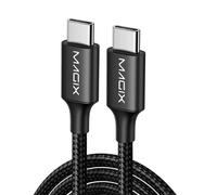 Magix Cable USB C 100W 0.5M Negro, Carga Rápida 5A PD, Velocidad de Sincronización de Datos 10Gbps, 4K 60Hz, Compatible con Macbook Pro/Air, iPad Pro 2021/ Air 5, Galaxy S23/ S22 Ultra, Pixel, Switch
