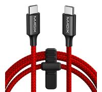 Magix Cable USB C 60W 1M Rojo, Carga Rápida PD 3.0 3A, Velocidad de Sincronización de Datos 480MB/s, Compatible con Macbook Pro/Air, iPad Pro 2021/Air 5, Galaxy S23/S22 Ultra, Pixel 7 6