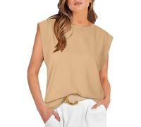 Magliette Basic da Donna estive, Magliette Basic, canottiere Casual, vestibilità ampia, Maniche ad Aletta # L