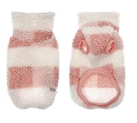 Maglioncino con collo alto incrociato e fondo giromanica in cotone modello Mou per cani 24 cm Rosa rigato