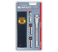 Maglite mag-Lite M2A09H Mini AA - Linterna Mini (14,5 cm, Dos Pilas AA, Funda de Nailon), Color Gris