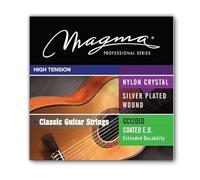 Magma - 1 Juego de Cuerdas COATED para Guitarra Española de Cobre Plateado, 1°, 2° y 3° Nylon Cristal - Tensión Alta - (GC120ED)