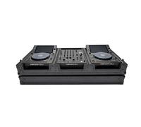 MAGMA Flightcase para 2 Reproductores y 1 Mezclador DJ, Negro Negro, Contrachapado 9mm, Perfiles Aluminio, Compatible con Pioneer, Allen & Heath, Denon, Reloop, Ecler, Rane