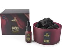 Magma London - Difusor de roca volcánica - Cachemira roja - Mandarina brillante y picante, iris dulce en polvo, cremoso y sutil con una base de almizcle - Decoración para el hogar y la oficina