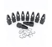 MAGMA Pack 10 Cabezales de Ajuste Rápido + Anillas de Sujeción para Cuerdas 8mm | Garras/Quick Clips para Tensores y Pulpos Elásticos, Cuerdas Elásticas, Toldos, Lonas, Piscina, Acampada, Jardinería