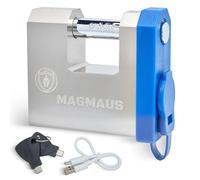 Magmaus® SRL70 Candado digital : reconocimiento biométrico sin llave, memoria para 20 huellas, 2 llaves y aplicación, Resistencia IP68 al agua y al polvo para contenedores, puertas y cobertizos.