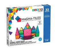 Magna-Tiles 2132, Clear Colors 32 Piece Set