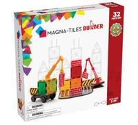 Magna-Tiles Builder 32 Piece Set, The Original Magnetic Building Tiles For Creative Open-Ended Play, Educational Toys For Children Ages 3 Years + (32 Pieces) (21632)
