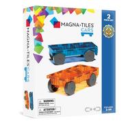 MAGNA-TILES Cars - Kit de construcción magnética 2 Piezas Azul y Naranja