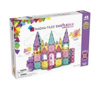 MAGNA-TILES Castle DLX - Juego de construcción magnética de 48 piezas, la marca original de construcción magnética