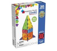 MAGNA-TILES Combo - Juego de construcción magnética de 20 piezas, la marca original de construcción magnética