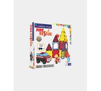 Magna-Tiles Fire Rescue 27-Piece Magnetic Construction Set, The Original Magnetic Building Brand