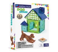 MAGNA-TILES Dog House - Juego de construcción magnética de 13 piezas, la marca original de construcción magnética