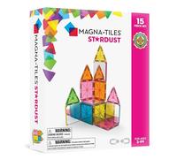 Magna-Tiles Stardust 15 Piece Set - 3D magnetic building tiles,for For Ages 3+,