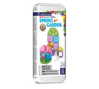 Magna-Tiles microMAGS 24-teiliges Frühlingsgarten-Reiseset, die Originale Magnet