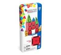 Magna-Tiles MicroMAGS - Juego de construcción magnética de viaje de 26 piezas, colores fuertes, la marca magnética original
