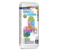 Magna-Tiles MicroMAGS - Juego de Viaje de jardín de Primavera de 24 Piezas, la Marca Original de construcción magnética
