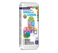 Magna-Tiles MicroMAGS - Juego de Viaje de jardín de Primavera de 24 Piezas, la Marca Original de construcción magnética