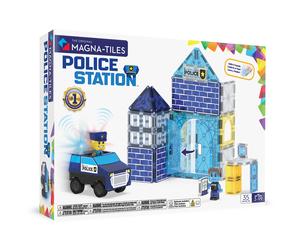 MAGNA-TILES Polizeistation 35-teiliges Magnetbauset - Die orig (Importación USA)