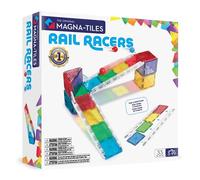 Magna-Tiles® Juego de construcción magnética Rail Racers – 33 piezas, marca original