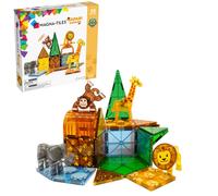 Magna-Tiles Safari Animals 25-Piece Set - 3D magnetic building tiles, Clear Colo