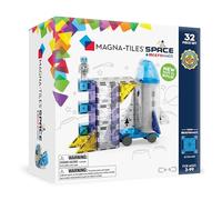 Magna-Tiles Space - Juego de construcción magnética de 32 Piezas, la Marca Original de construcción magnética