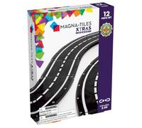 MAGNA-TILES XTRAS: Roads Juego de construcción magnética de 12 piezas, la marca original de construcción magnética