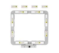 MagnaHoop SQ20B - Aro de bordado magnético para Janome MC 500E 400E 550E Memory Craft Elna Expressive 830 830L, marco de metal magnético para máquina de bordar, 200 x 200 mm, JA412MK