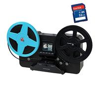 Magnasonic Escáner de película todo en uno de 8/8 mm, convierte la película en video digital, escanea carretes de película de 3, 5 y 7 pulgadas, Super 8/8 mm con tarjeta SD de 32 GB (FS81)