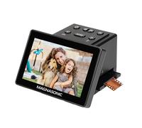 Magnasonic Escáner todo en uno de 25 MP para películas con pantalla grande de 12,7 cm (5 pulgadas) y HDMI, convierte películas de 35 mm/126/110/Super 8 y diapositivas de 135/126/110 en fotos digitales