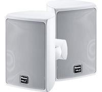 Altavoces de estantería Magnat Symbol X 130 para interiores y exteriores, altavoces compactos para sonido profesional y semiprofesional, a prueba de salpicaduras, 1 par, blancos