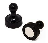 Magnégelo de Camión Negro de Alta Potencia para Refrigerador, Oficina, Pizarra, Tablero de Anuncios, Archivador - 19mm de Diámetro x 25mm de Alto - Paquete de 2