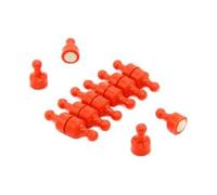 Magnégelo de Ola de Naranja para Refrigerador, Oficina, Pizarra, Tablero de Anuncios, Archivador - 12mm de Diámetro x 21mm de Alto - Paquete de 12