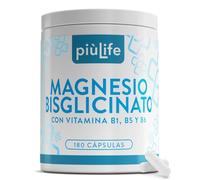 Magnesio Bisglicinato 1500mg PiùLife, 300mg De Magnesio Puro, 180 Cápsulas