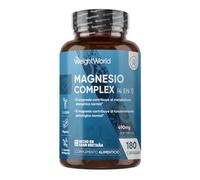 Magnesio Complex 1700mg, 180 Cápsulas Veganas, 400mg de Magnesio Elemental