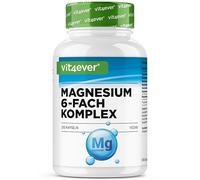 MAGNESIO COMPLEX 375 mg - 6 Formas Complejo con Alto Contenido de Bisglicinato - Alta Dosificación - 300 Cápsulas (100 Días) - Citrato, Malato, Ascorbato, Lactato - Vegano, Sin Aditivos Innecesarios