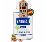 Magnesio Complex 400mg Puro Alta Dosis - Mejor valor €/mg - Citrato + Bisglicinato + Óxido, Magnesio 3, 120 Cápsulas Vegan - Uso Diario - Magnesium Triple Complejo, Vegano, Venice Nature
