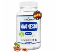 Magnesio Complex 400mg Puro Alta Dosis - Mejor valor €/mg - Citrato + Bisglicinato + Óxido, Magnesio 3, 120 Cápsulas Vegan - Uso Diario - (240 Unidades)
