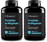 Magnesio Complex 5 en 1 - Bisglicinato, Citrato, Malato, Taurato y L-Ascorbato - Alta Biodisponibilidad y Tolerancia, sin óxido de magnesio - 360 mg por dosis - 180 Cápsulas - Zenement (Paquete de 2)