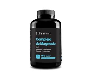 Magnesio Complex 5 en 1 - Bisglicinato, Citrato, Malato, Taurato y L-Ascorbato - Alta Biodisponibilidad y Tolerancia, sin óxido de magnesio - 360 mg por dosis - 180 Cápsulas - Zenement