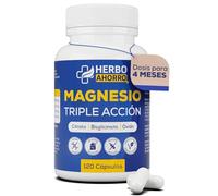 Magnesio Complex - Citrato, Bisglicinato y Óxido de Magnesio Triple - Alta Absorción - Reduce Cansancio y Fatiga, Alivia Dolor Articulaciones y Músculos - Favorece la Síntesis de Colágeno 120 cápsulas