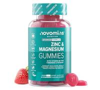 Magnesio Complex con Zinc y Vitamina B6 - Sin Azucar - 60 Gominolas con Citrato de Magnesio - Vegano y Sin Gluten - Gominolas para Cansancio y Recuperación Muscular - Novomins