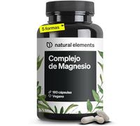 Magnesio Complex Premium - Total 5: Bisglicinato + Citrato + Malato y más en alta dosificación - Reduce cansancio y fatiga - 400mg por dosis diaria - 180 Cápsulas veganas fabricado en Alemania